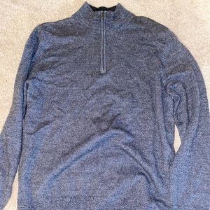 Express men’s zip long sleeve shirt grey large